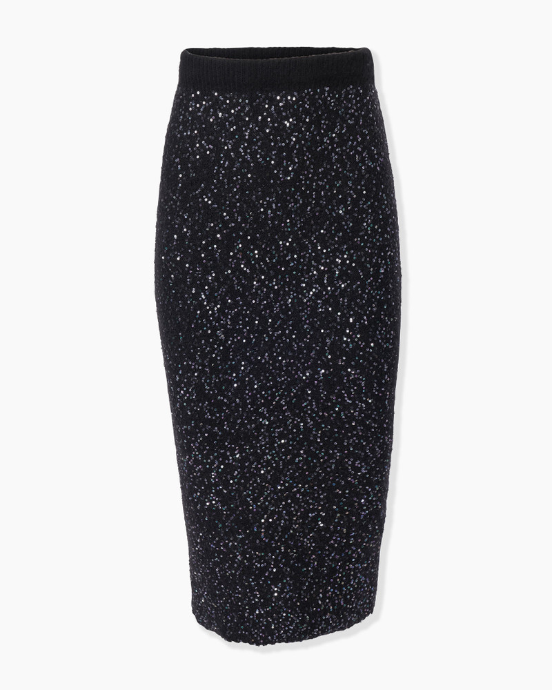 Knit Midi Pencil Skirt with Sequins 1