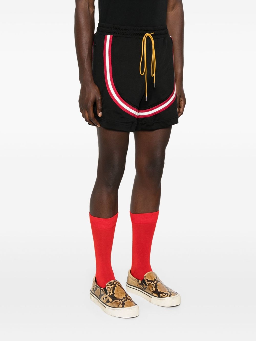 cotton-blend track shorts - 3