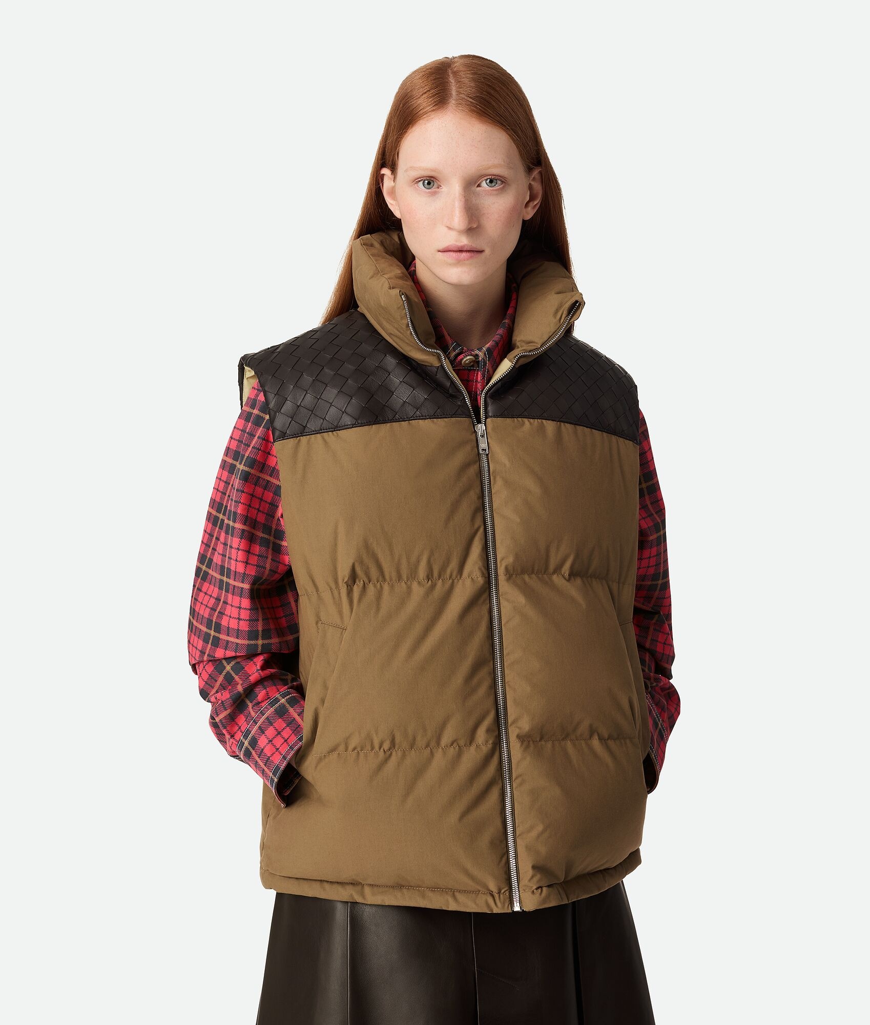 Frosted Poplin Puffer Gilet - 4