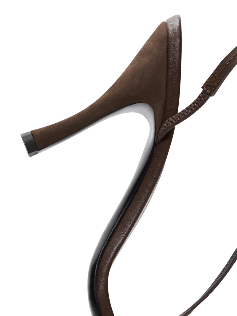 Women's Lane 85MM Leather Sandals - Dark Brown 5