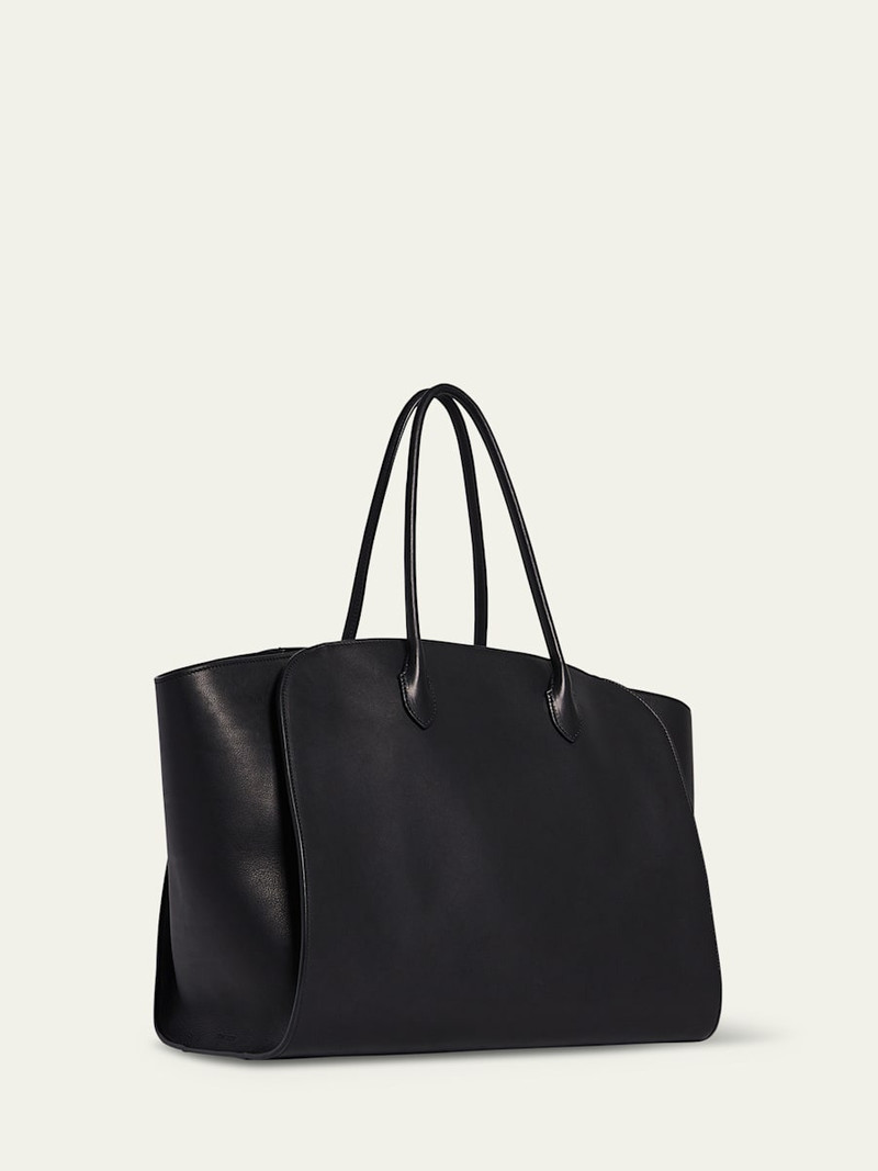 The Row Men’s Marlo 17 Tote Bag in Saddle Leather outlook