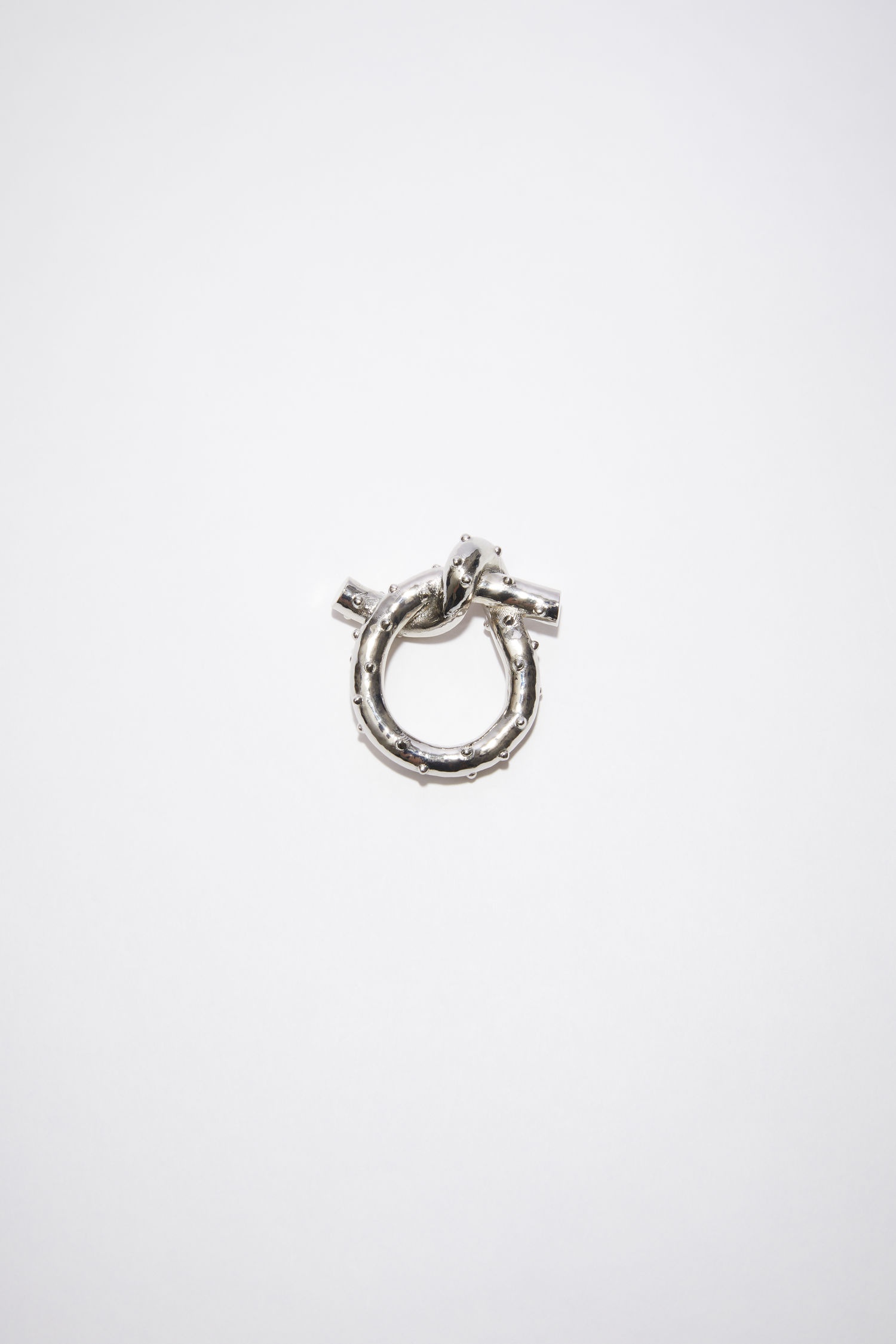 Brass knot ring - Silver - 1