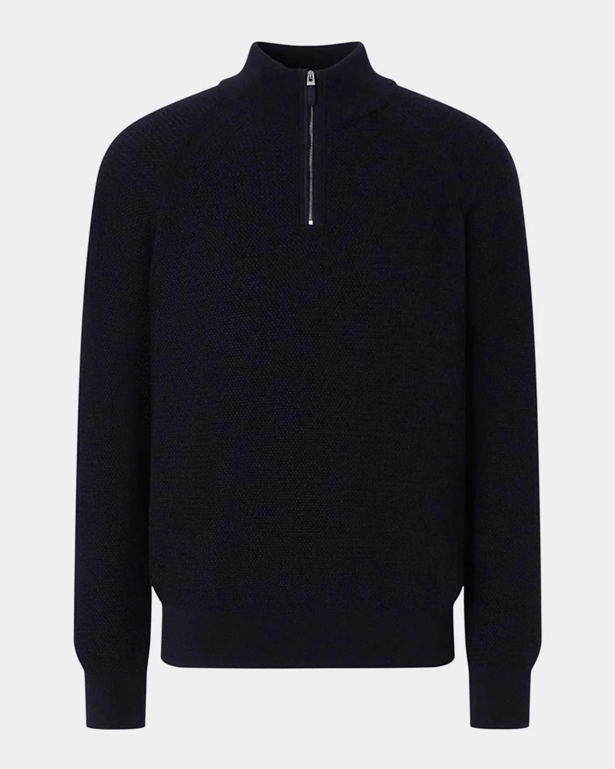Men's Cashmere Texture-Knit Quarter-Zip Sweater - 1