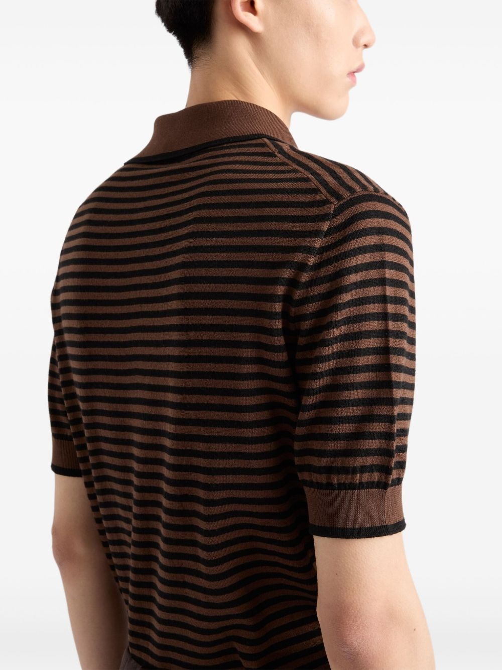 striped cotton polo shirt - 5