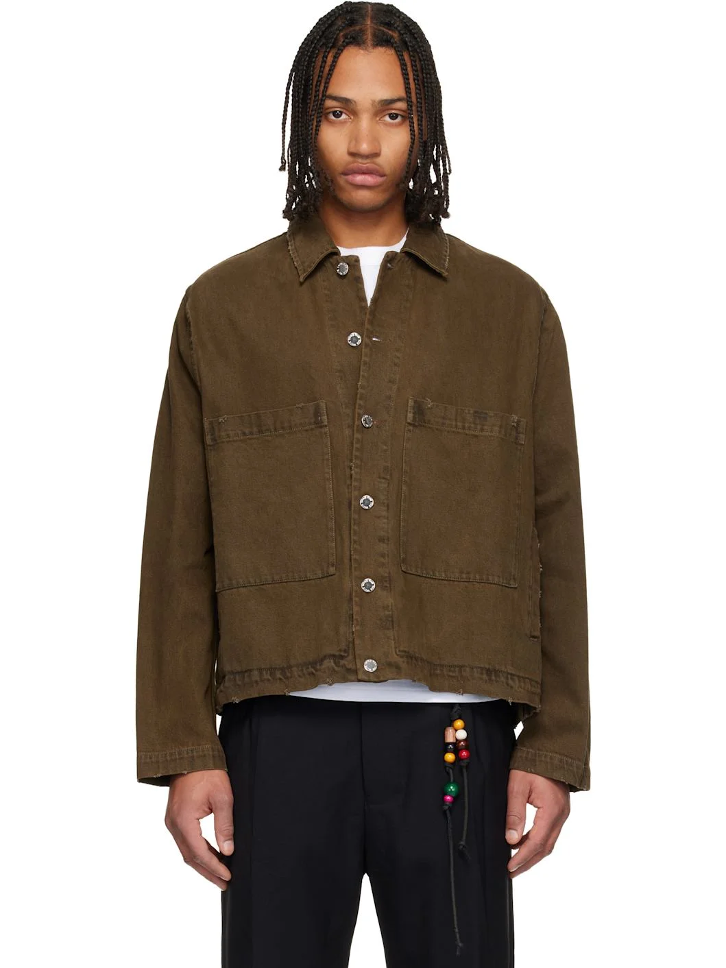 Tan Box Denim Jacket - 1