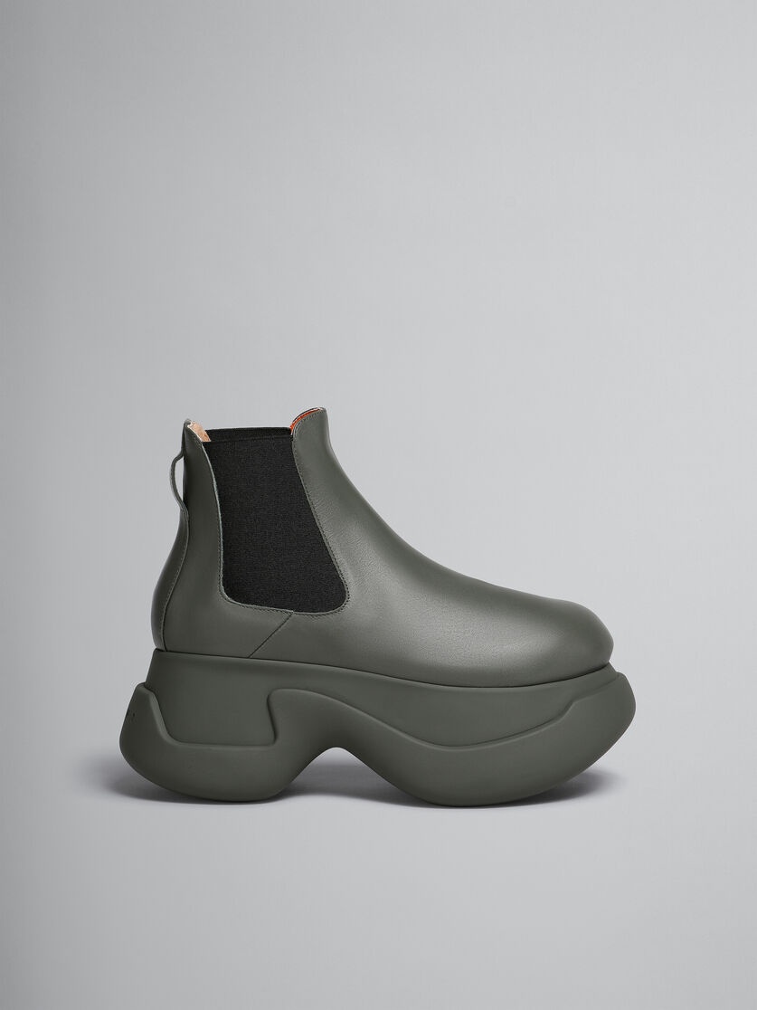GREEN LEATHER ARAS 23 CHELSEA BOOT - 1