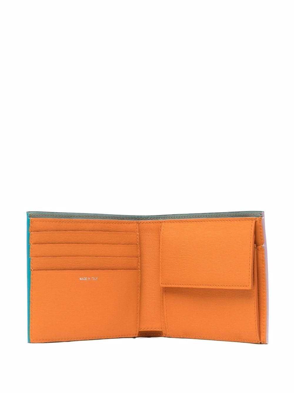 logo-print billfold leather wallet - 3