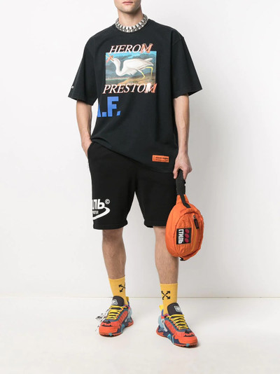 Heron Preston logo-print track shorts outlook