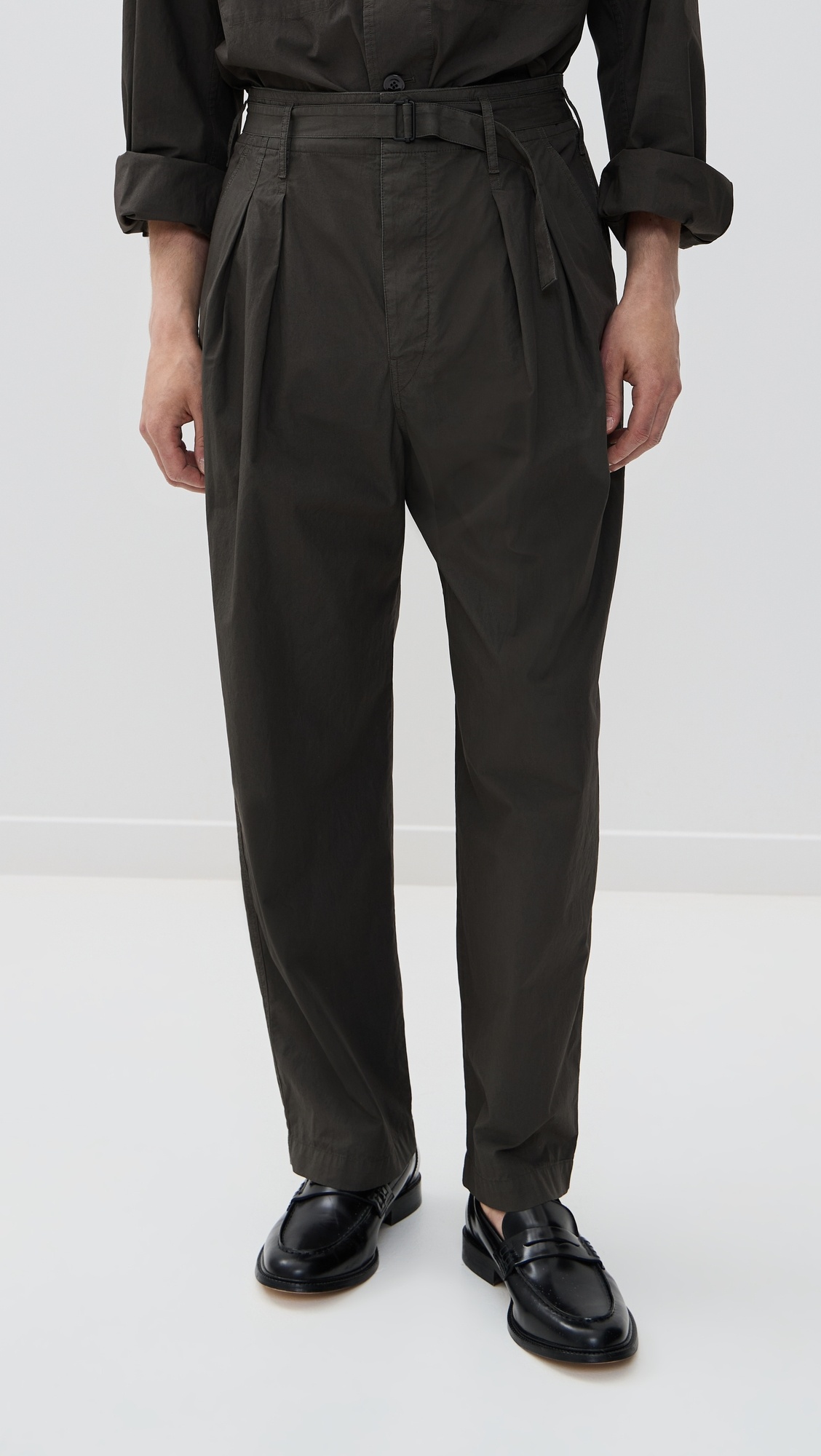 Belted Pleated Pants - 6