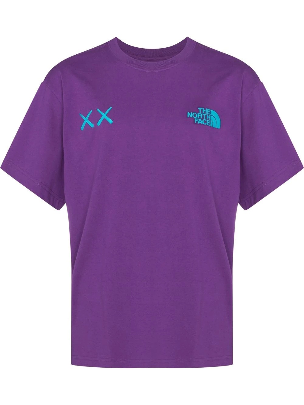 x KAWS logo-embroidered T-shirt - 1