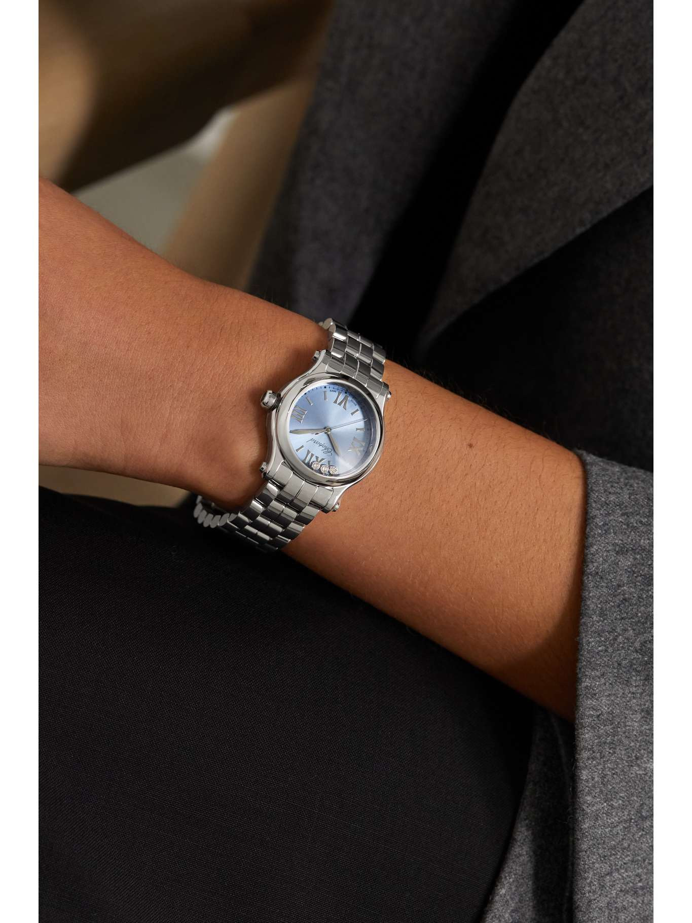Happy Sport 30mm stainless steel and diamond watch - 2
