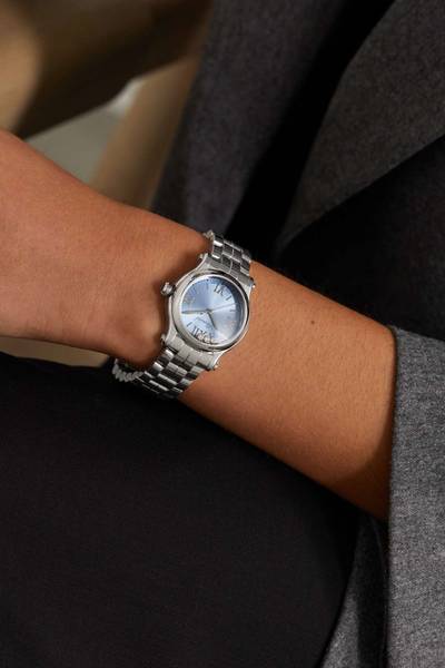 Chopard Happy Sport 30mm stainless steel and diamond watch outlook