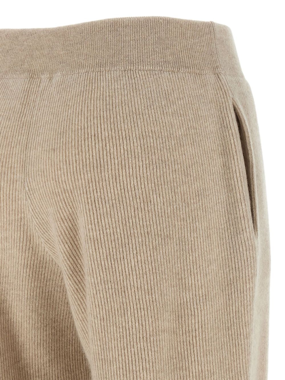 ribbed elastic-waistband trousers - 4