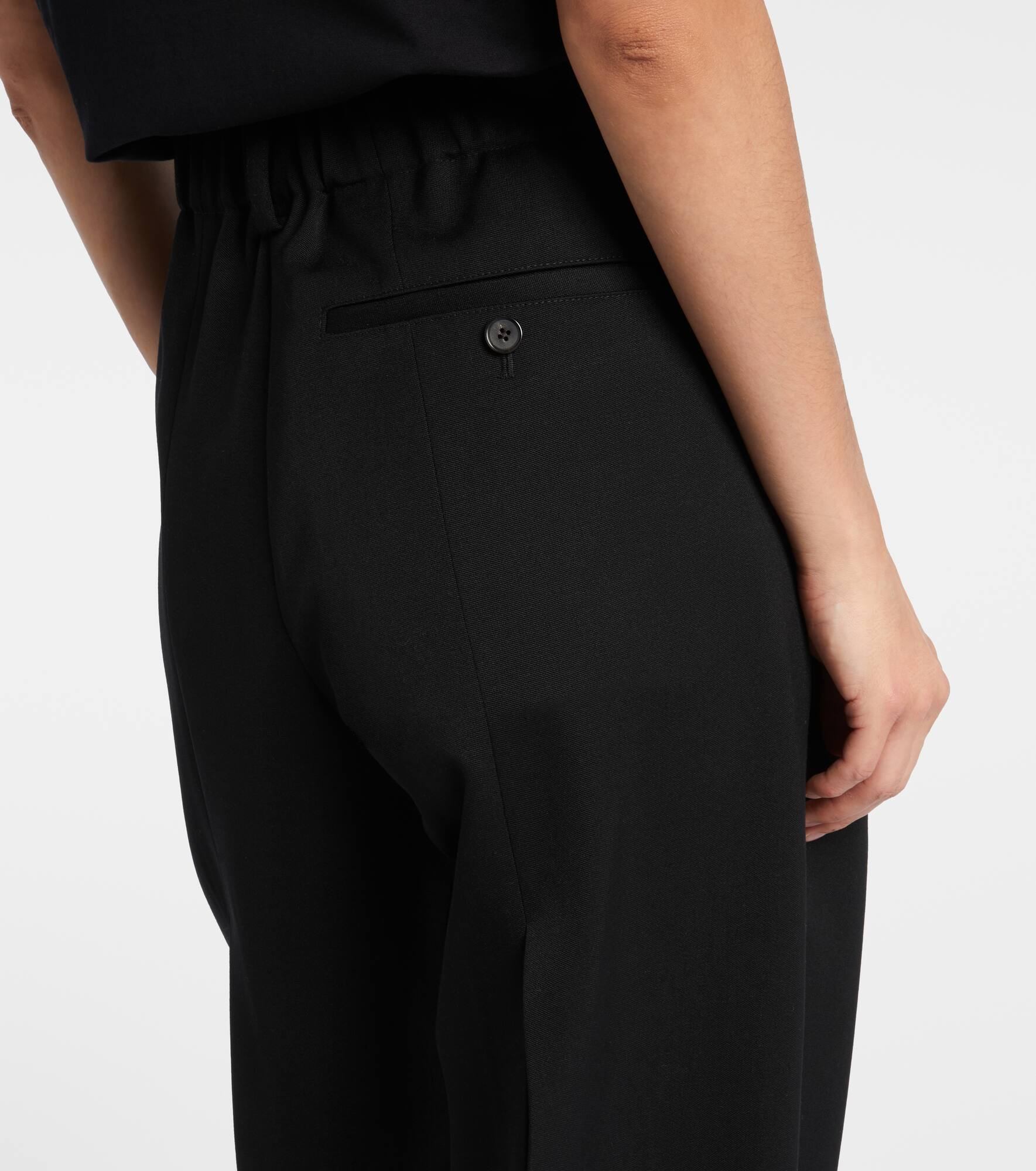 Cutout wool wide-leg pants - 6