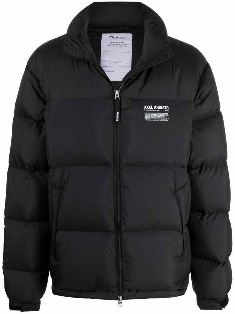 padded zip-up down jacket - 1