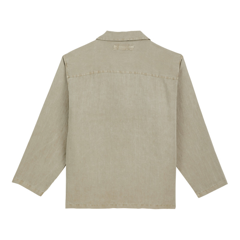 Men Linen Vareuse Shirt Mineral Dye 2