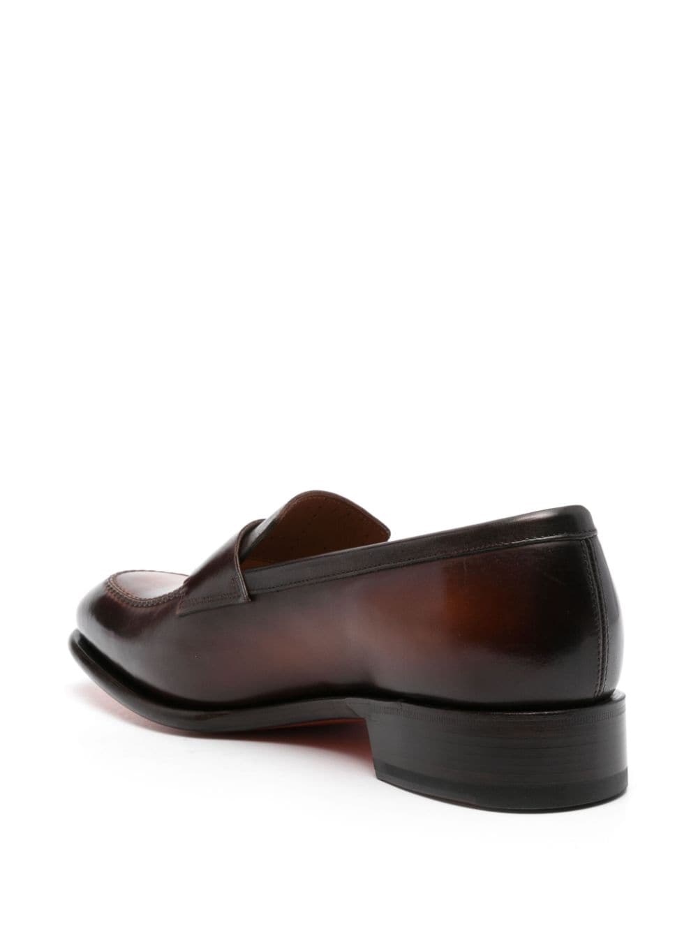 penny-slot leather loafers - 3