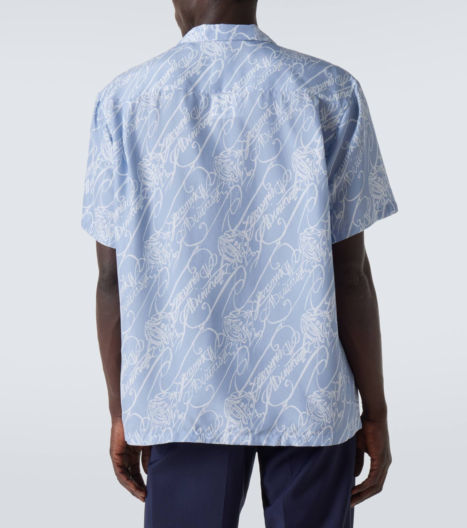 Scritto silk bowling shirt - 4