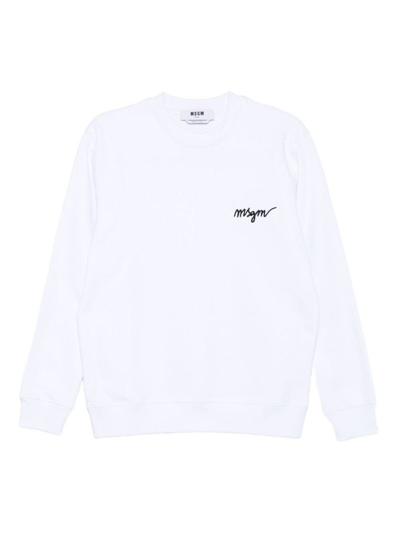 logo-embroidered sweatshirt 1