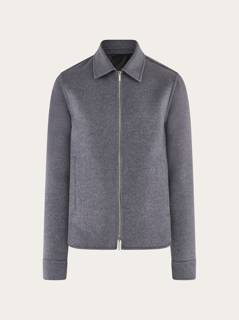 Mixed cashmere blouson 1
