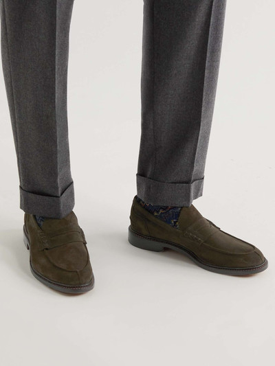 Tricker's Adam Suede Penny Loafers outlook