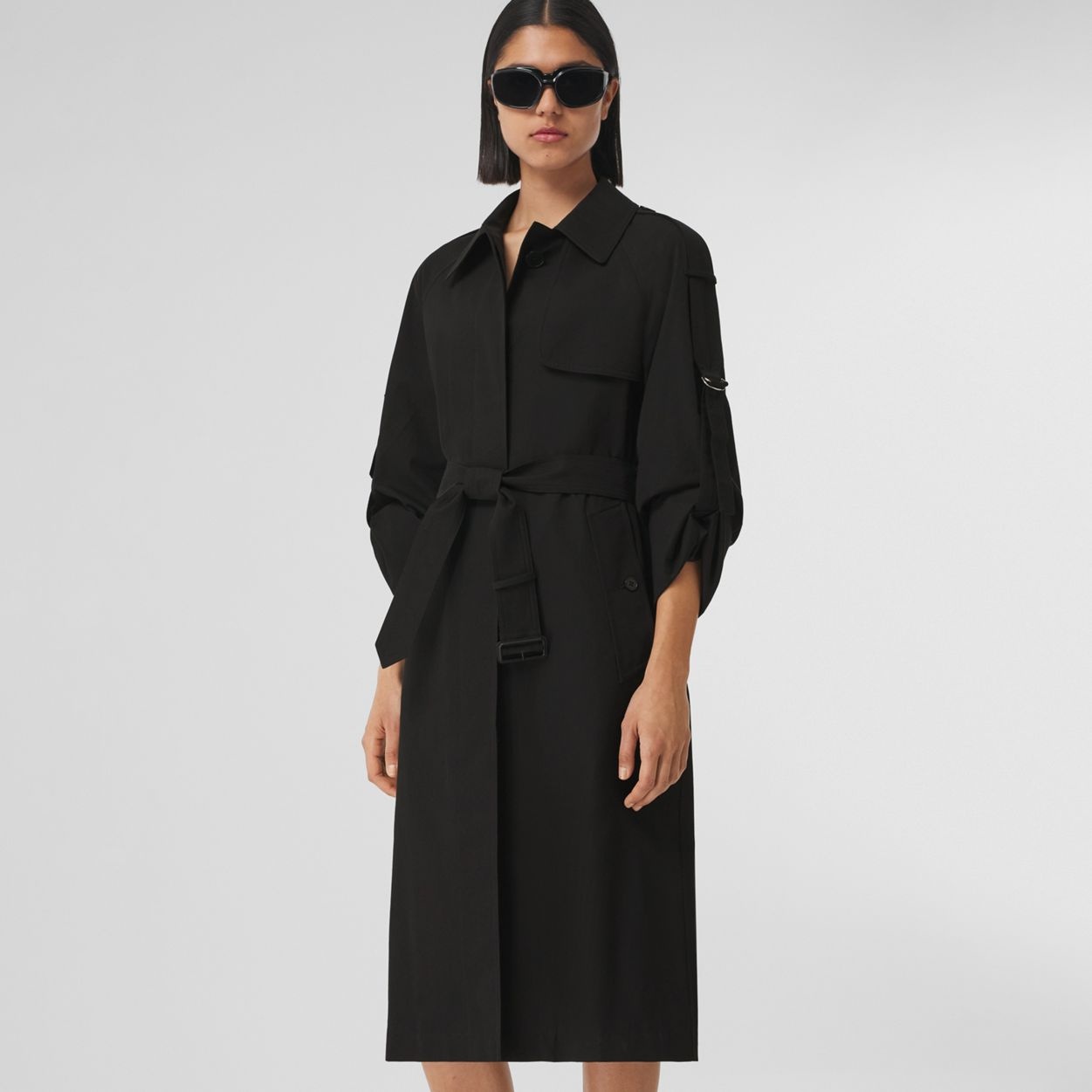 D-ring Detail Tropical Gabardine Trench Coat - 8