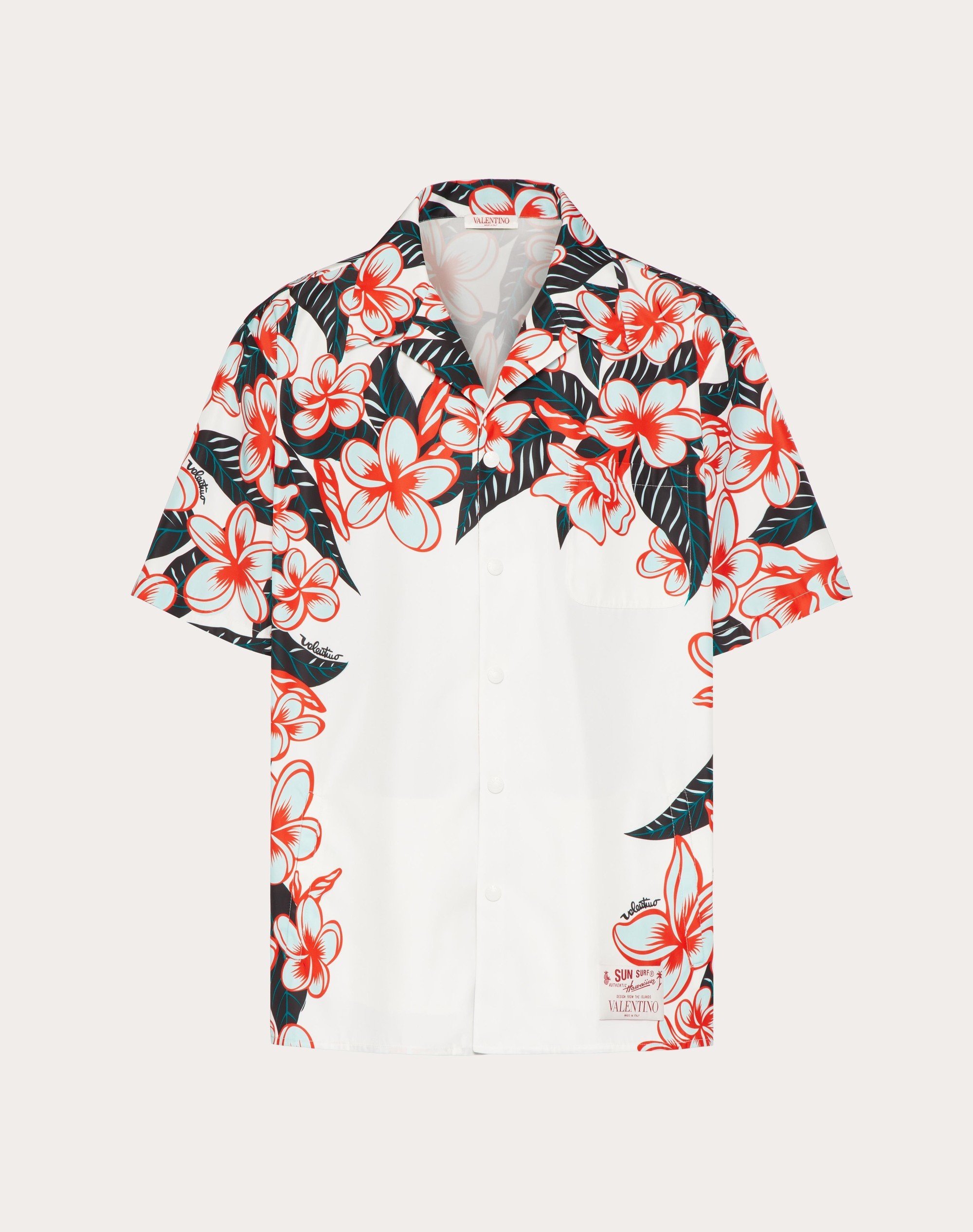 NYLON BOWLING SHIRT WITH HULA GIRL PRINT - 1