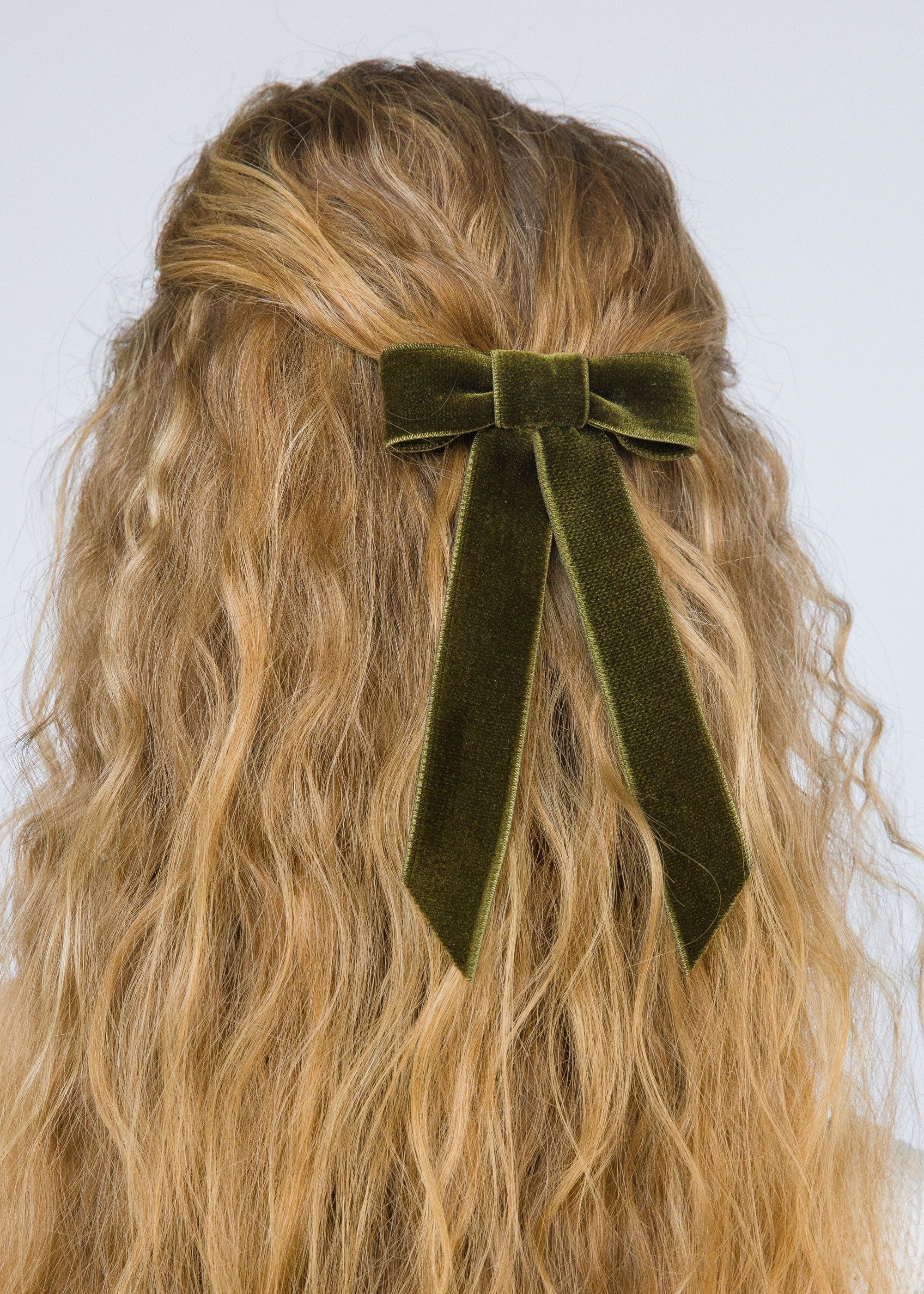 Velvet Bow Barrette - 2