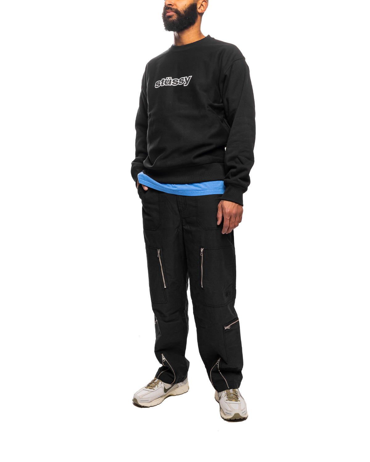 Stüssy SS-Link Crew Black | REVERSIBLE