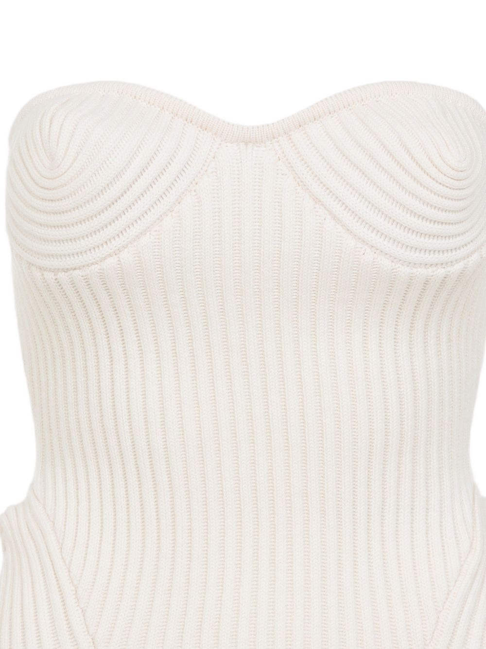 ribbed sweetheart top - 3