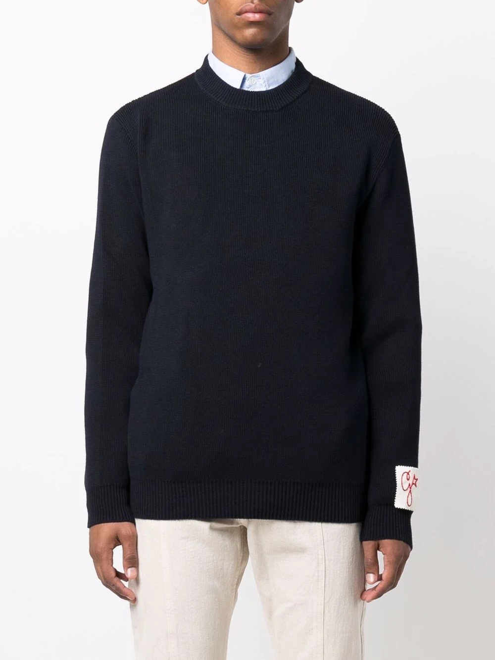 ribbed-knit crew-neck jumper - 3