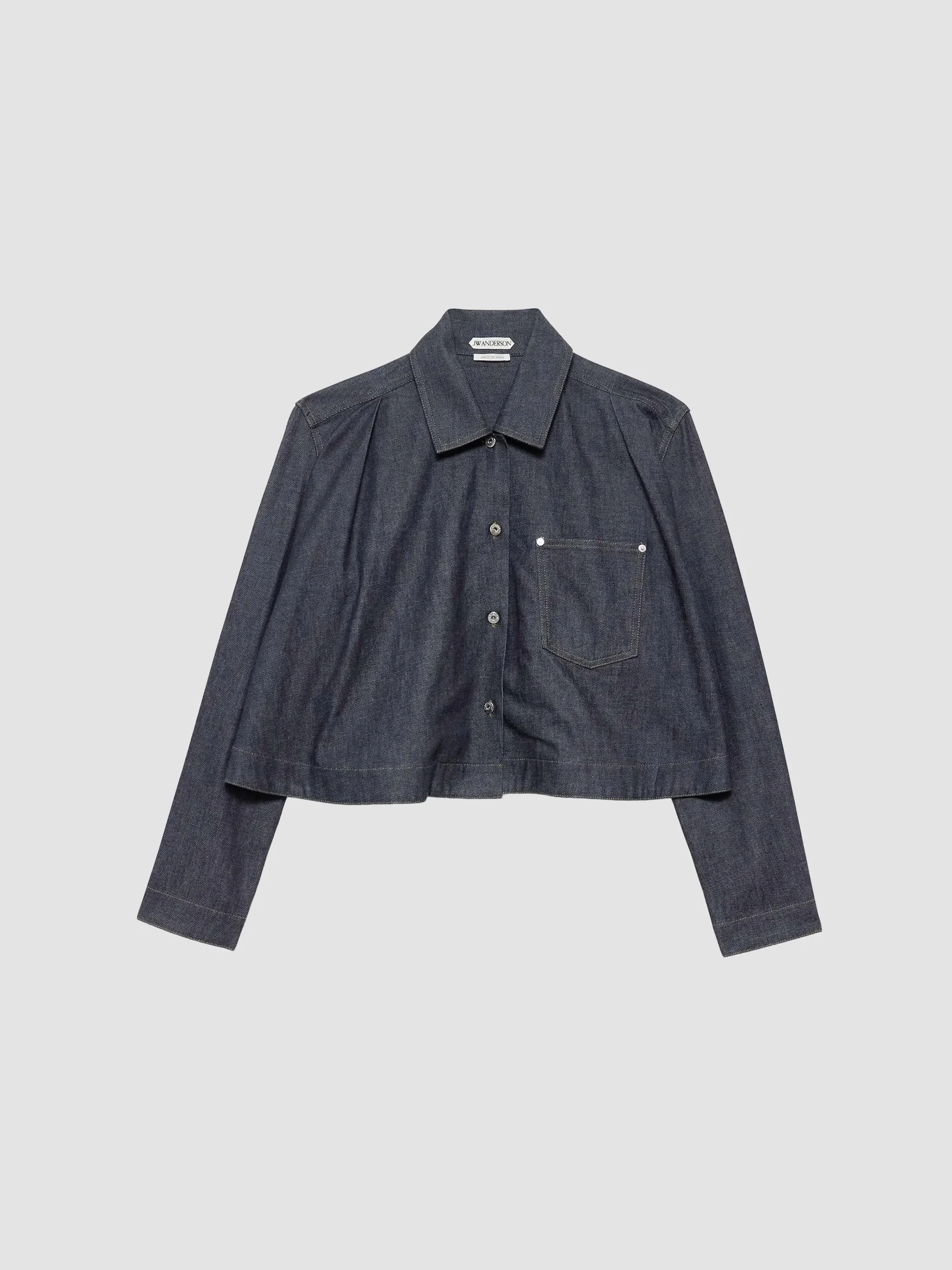 Women's Flare-Hem Denim Shirt - Indigo - 1