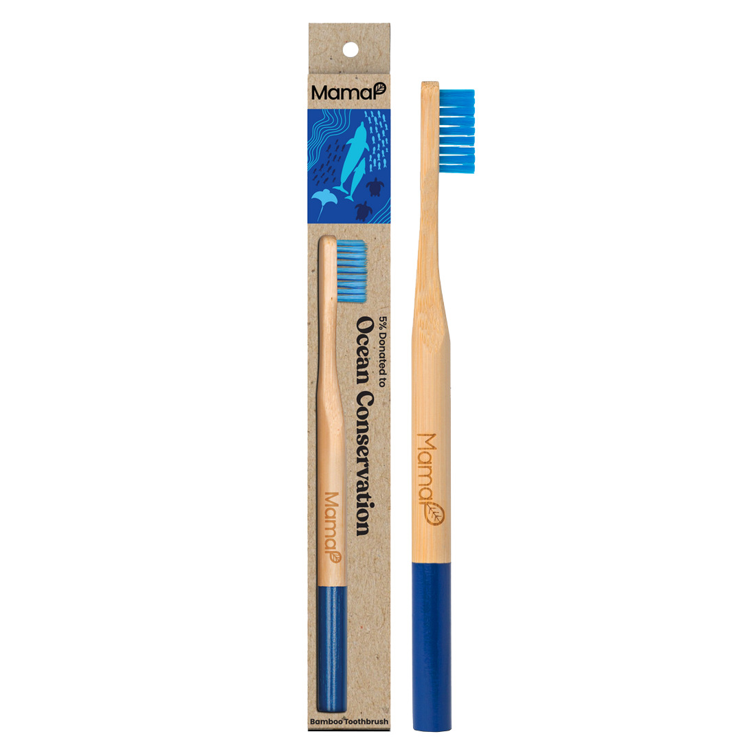 Blue Bamboo Toothbrush | MamaP - 2