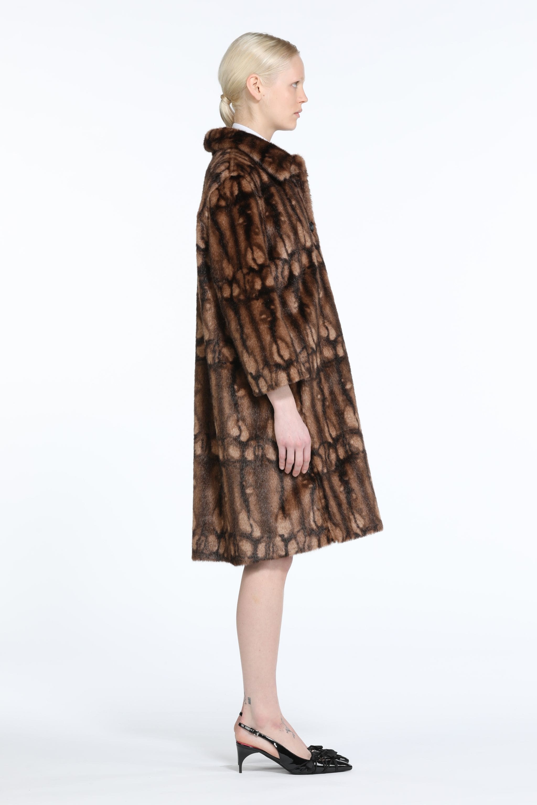 PRINTED SYNTHETIC-FUR COAT - 3