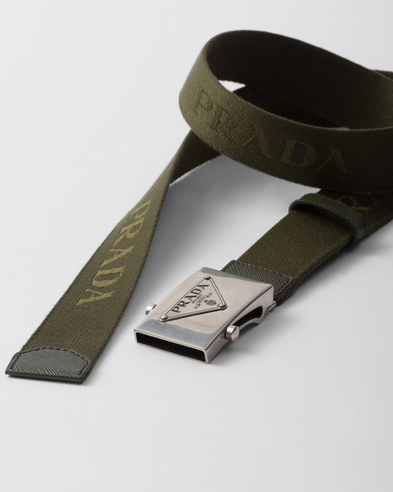 Prada Woven cotton tape belt outlook