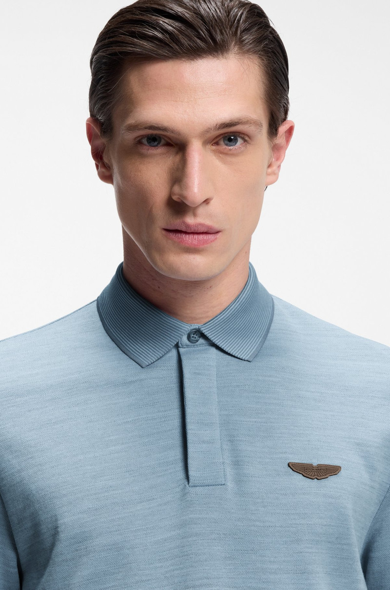 BOSS X ASTON MARTIN POLO SHIRT IN WOOL-COTTON PIQUÉ 3