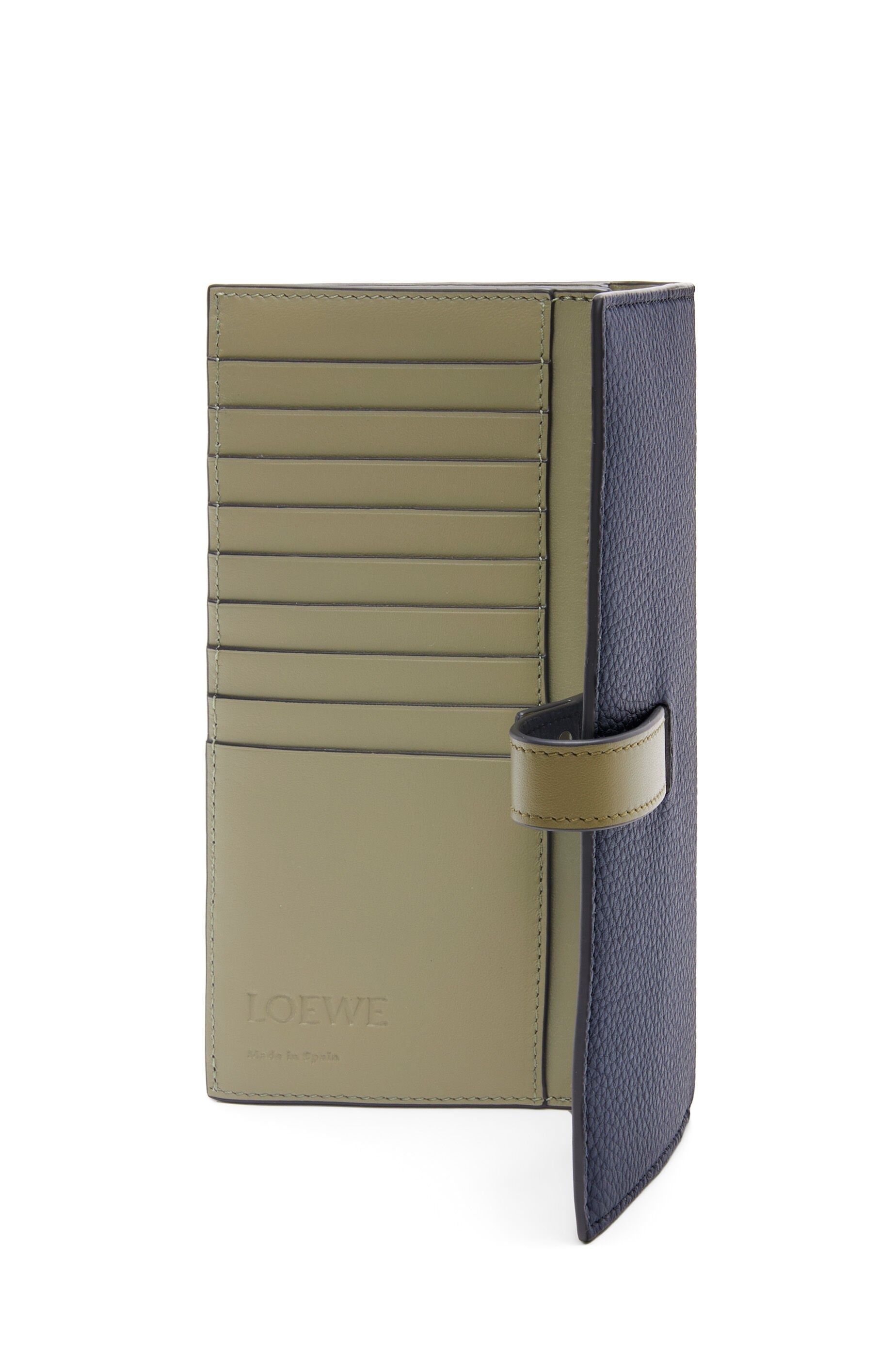 Large vertical wallet in soft grained calfskin - 3