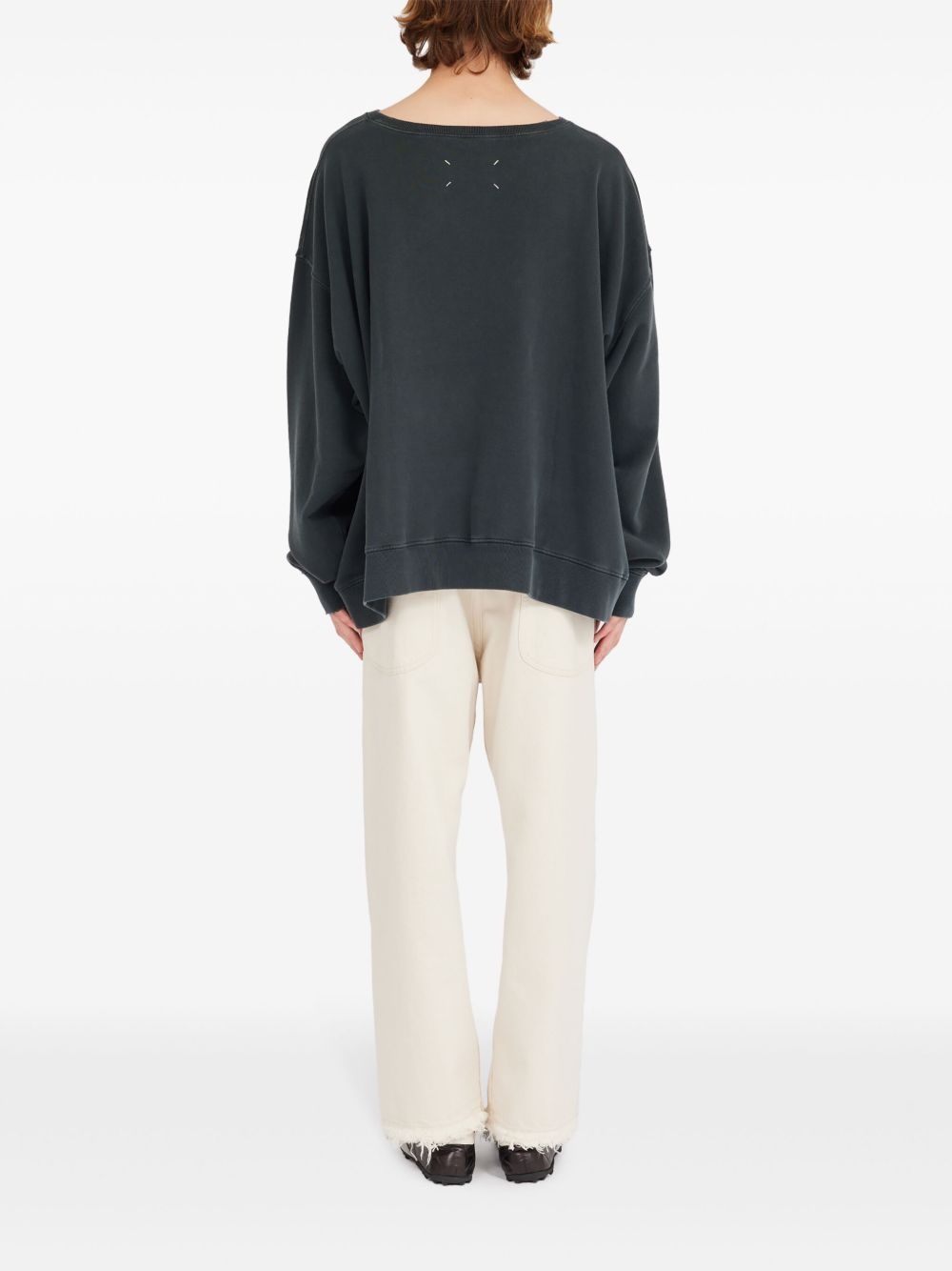numbers motif sweater - 4
