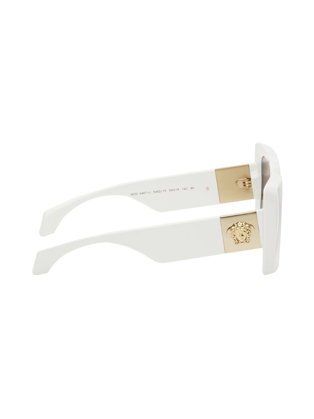 White Maxi Medusa Plaque Sunglasses - 2