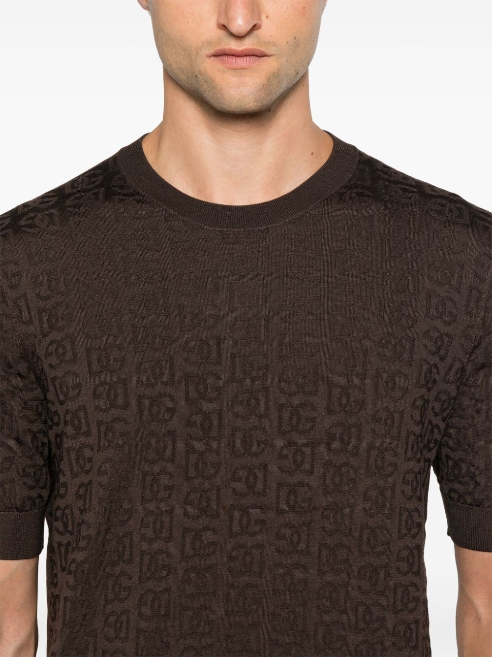 monogram-jacquard T-shirt - 5