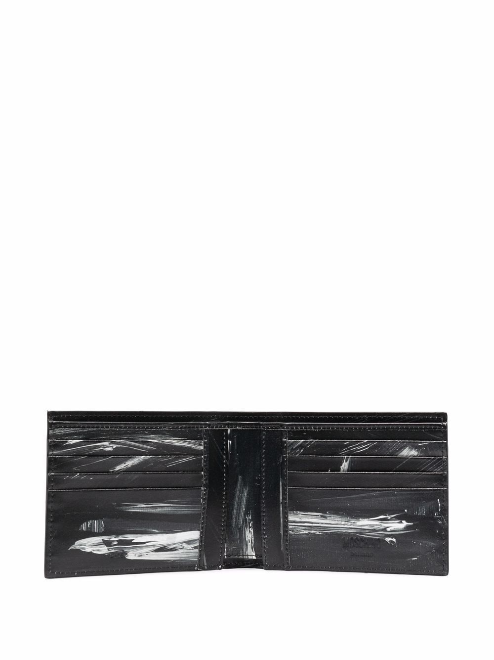 paint-effect logo-print wallet - 3