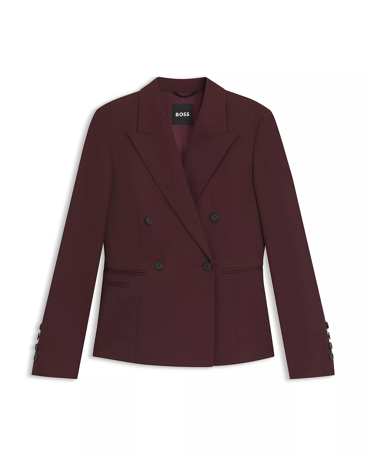 Jiamia Double Breasted Peak Lapel Blazer - 7