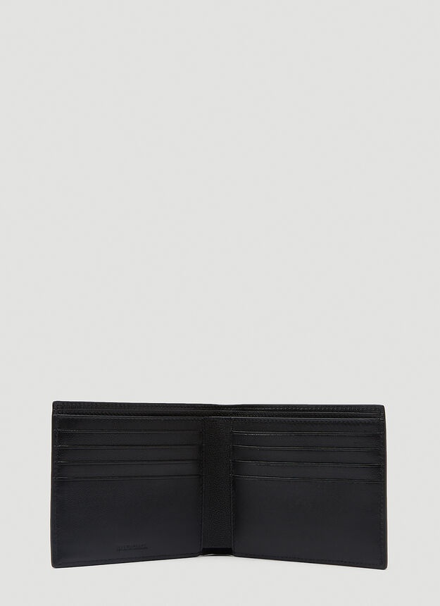 Bi-Fold Logo Wallet in Black - 4