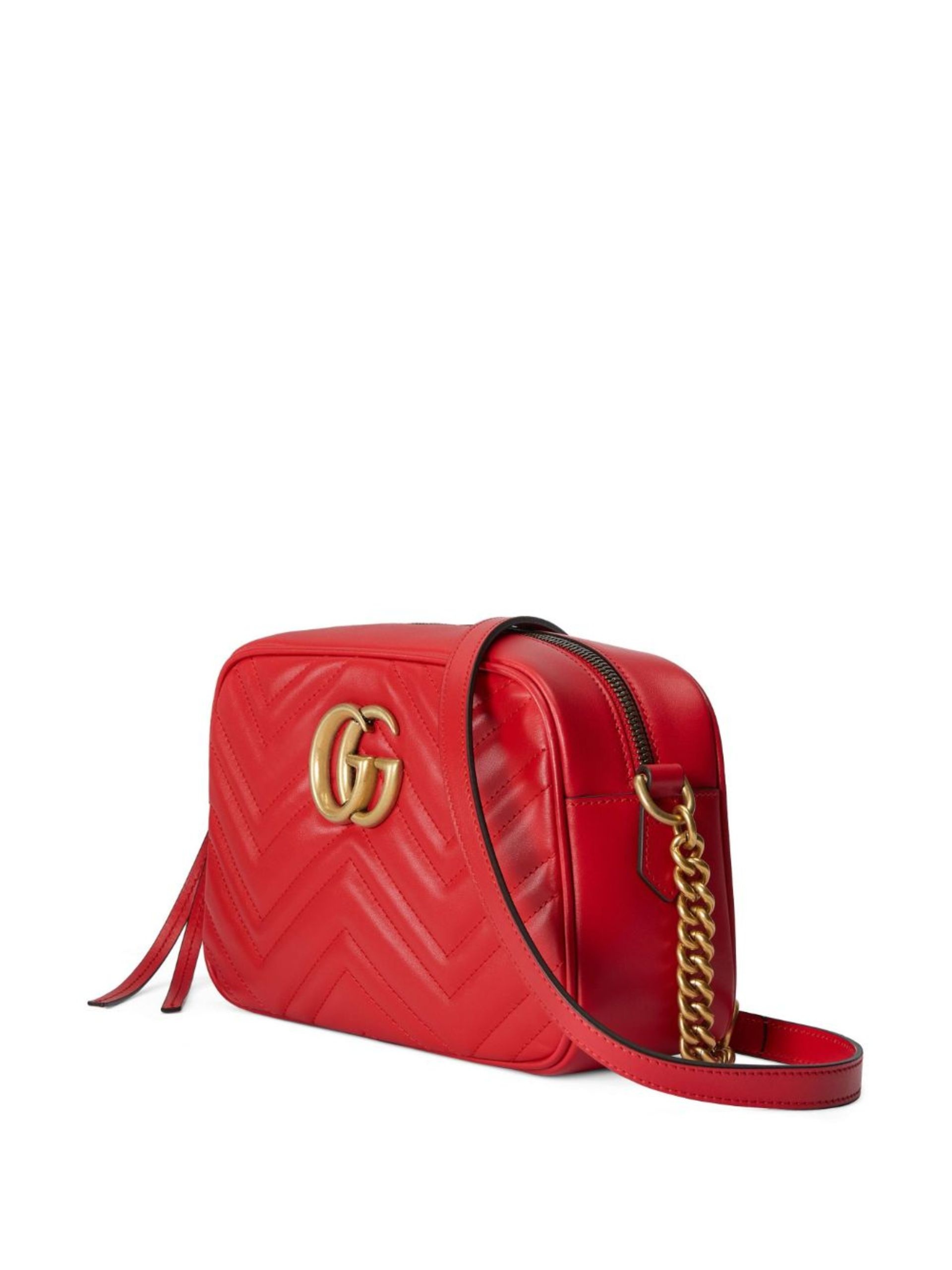 Red GG Marmont Matelassé Shoulder Bag - 3