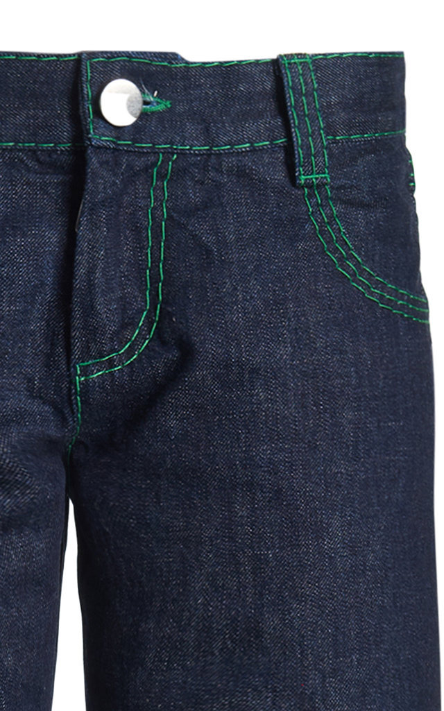 Embroidered Rigid Low-Rise Flared-Leg Jeans blue - 5