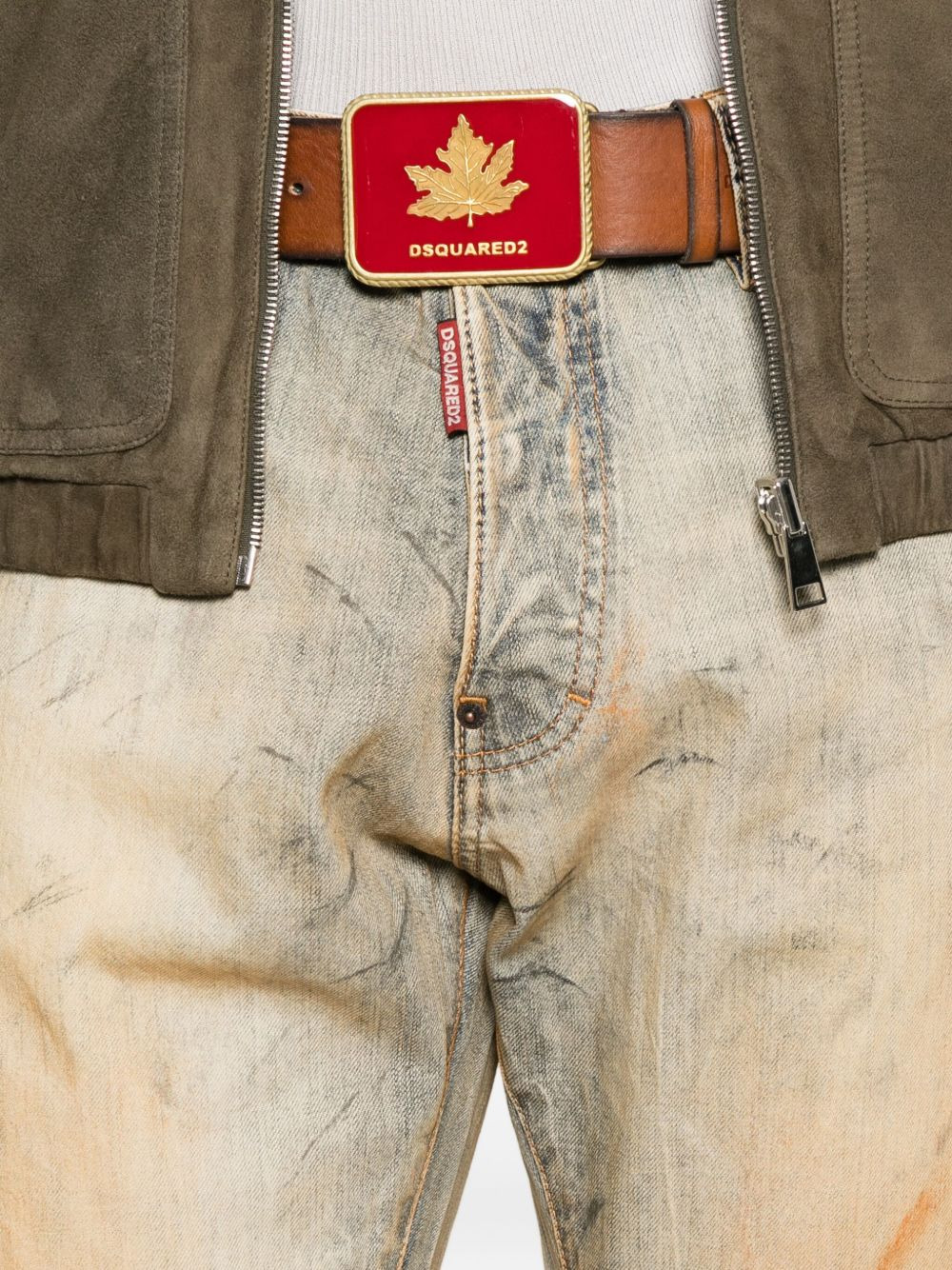 Cool Guy faded-effect paint-splatter jeans - 5