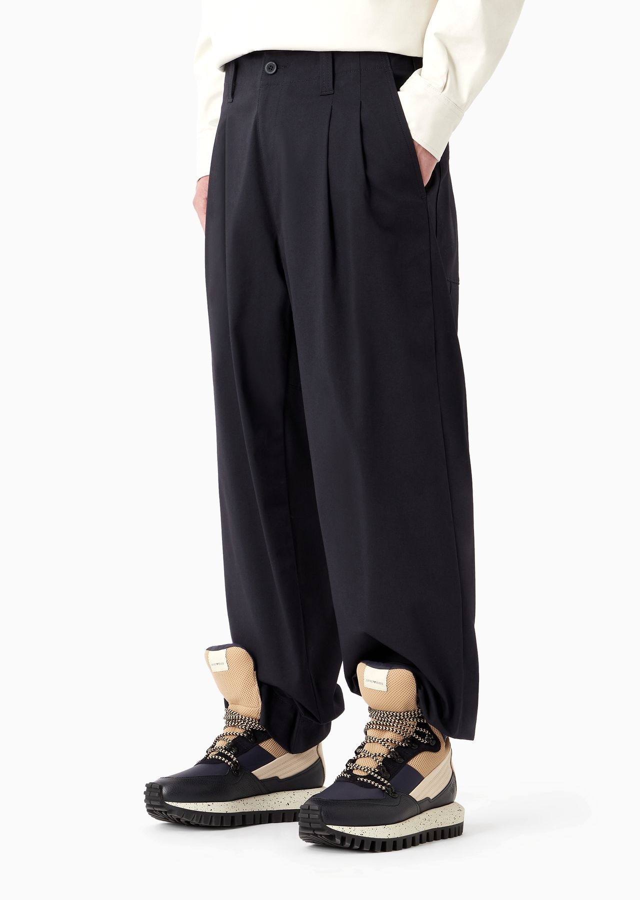 ASV Capsule organic gabardine wide trousers with darts - 2