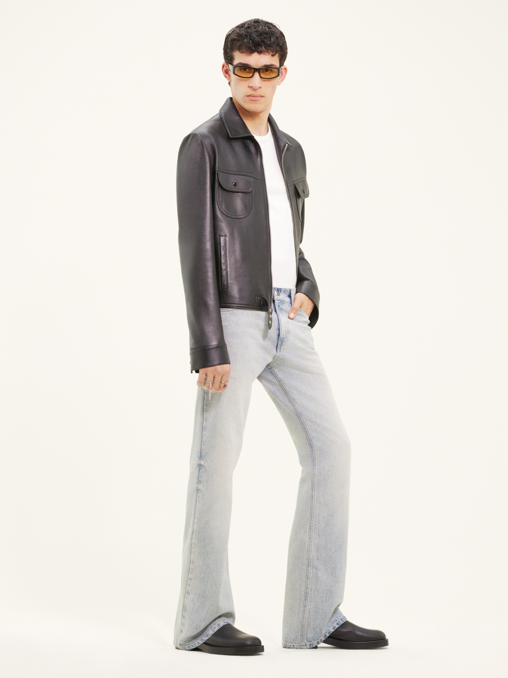 BUCKLE VINTAGE LEATHER TRUCKER JACKET - 3