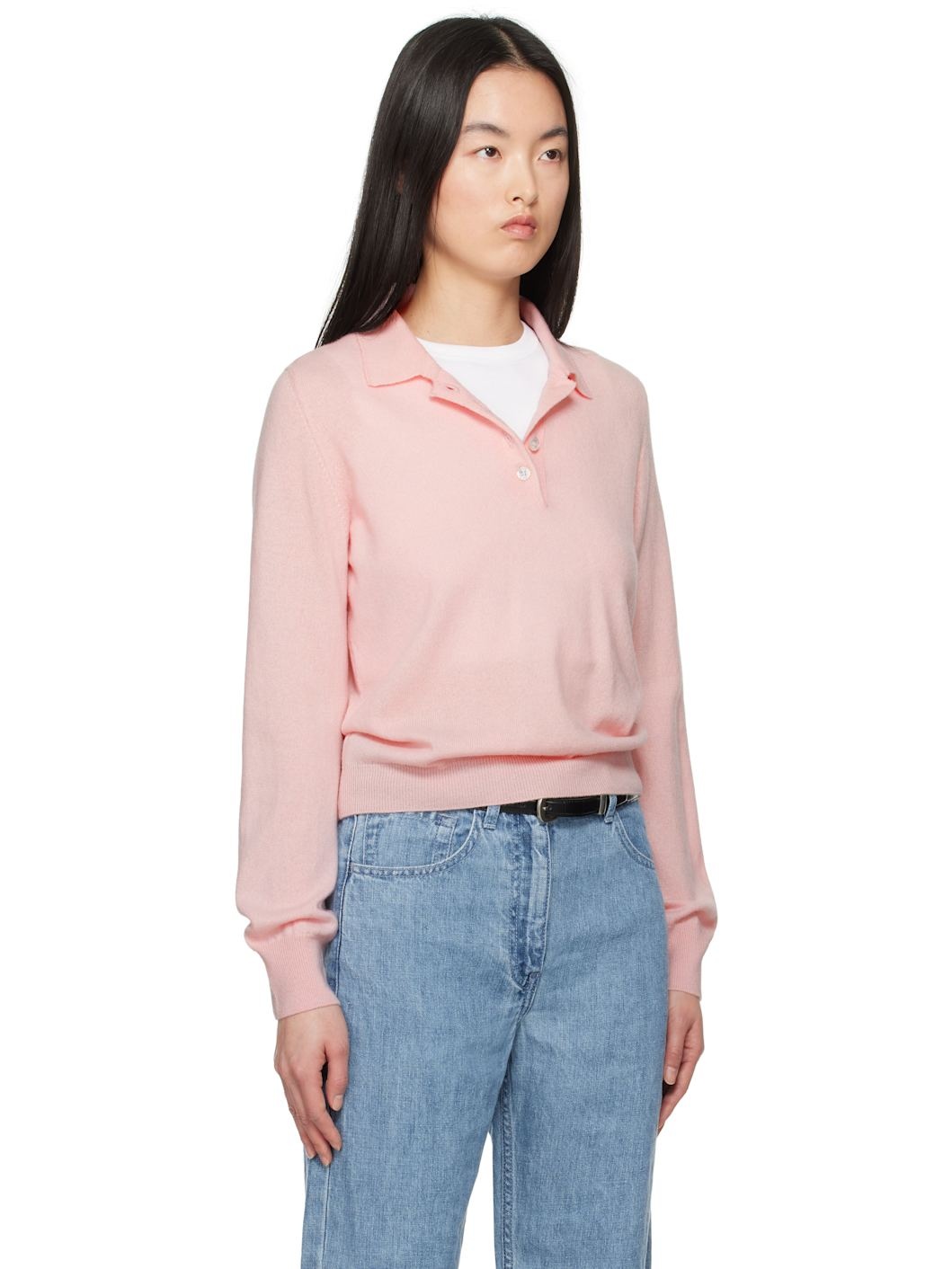 Pink Aoife Cashmere Polo - 2