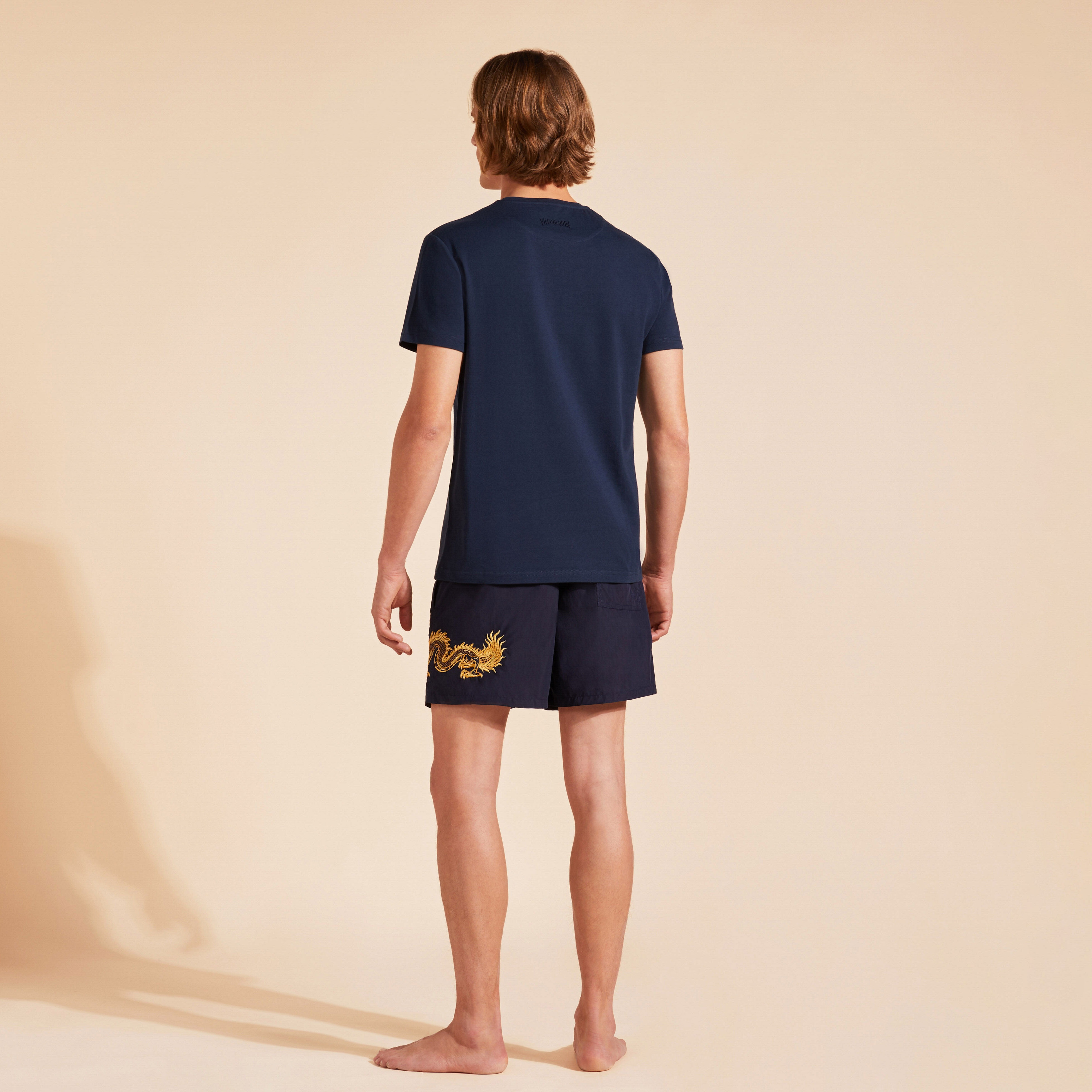 Men Cotton T-Shirt Embroidered The year of the Dragon - 4